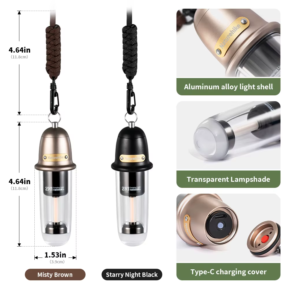 Naturehike – lampe de Camping ultralégère 2 en 1