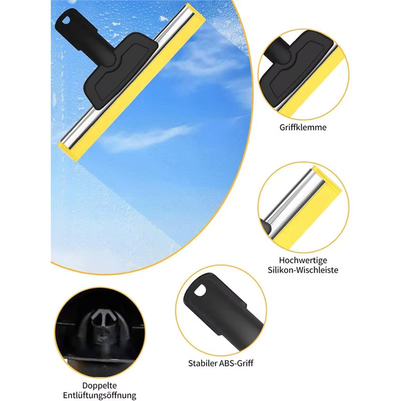 【SIMPLE】Accessoire de fixation pour fenêtre Easyfix avec embout pour fenêtre et ensemble de chiffons en microfibre pour K? Rcher