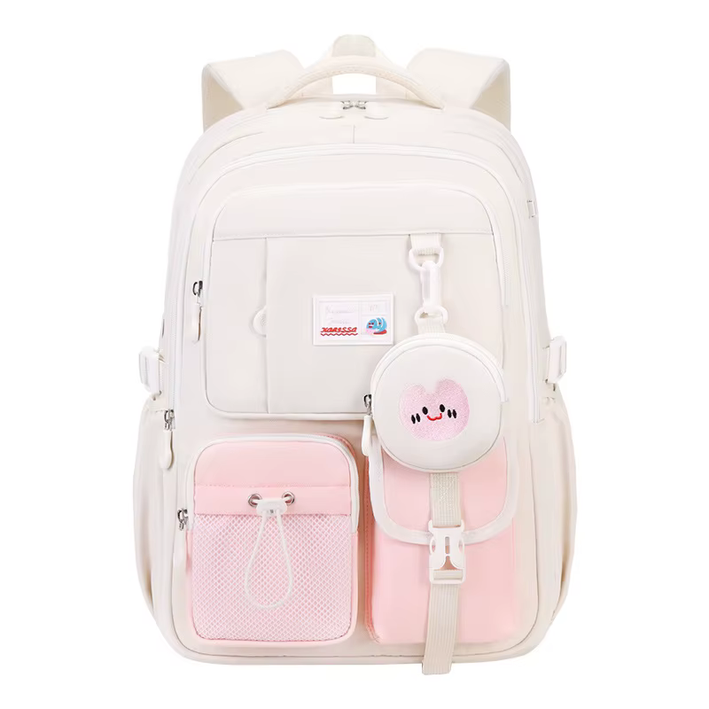 Cartables avec sac à main Junior High School Girls Niche Ins Style Sacs à dos 2025 Nouveaux sacs d'école imperméables en nylon primaire mochilas