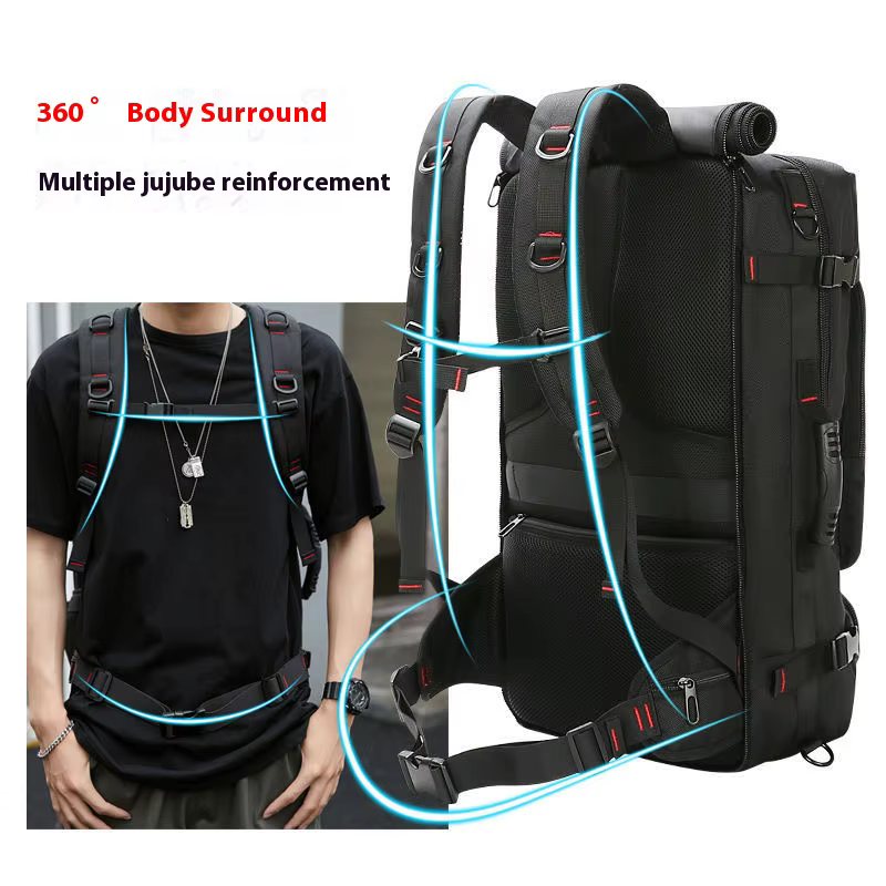 Sac à dos de voyage de grande capacité 50L 70L