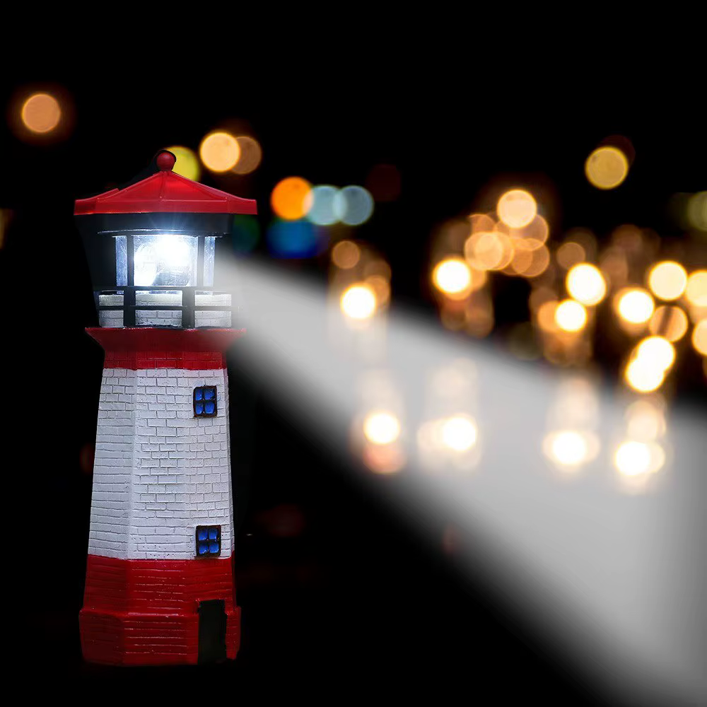 Phare Solaire avec Lampe Rotative