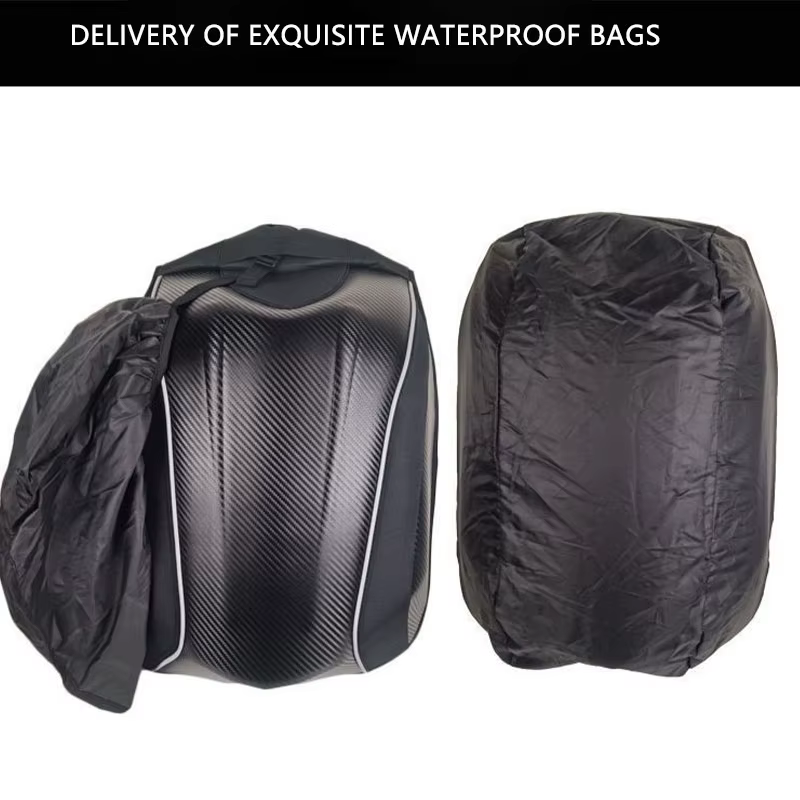 48L extensible étanche Moto coque rigide sacs à dos MX Motocross fibre de carbone sac à dos