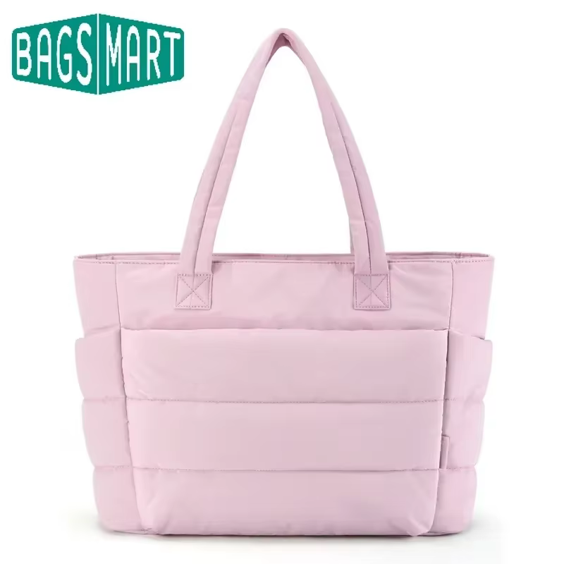 BAGSMART sac femme couleur unie sac fourre-tout trajet collège rembourré sac à bandoulière loisirs Simple femme sacs à main pour voyage