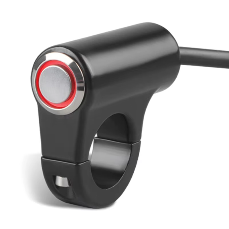 Interrupteur guidon bouton marche/arrêt pour phare antibrouillard, klaxon 12V