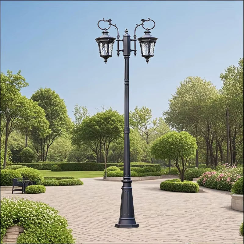 Lampe de paysage ménage rétro extérieur cour zone Led haut pôle lampe jardin Villa extérieure étanche pelouse lampe ≈290CM
