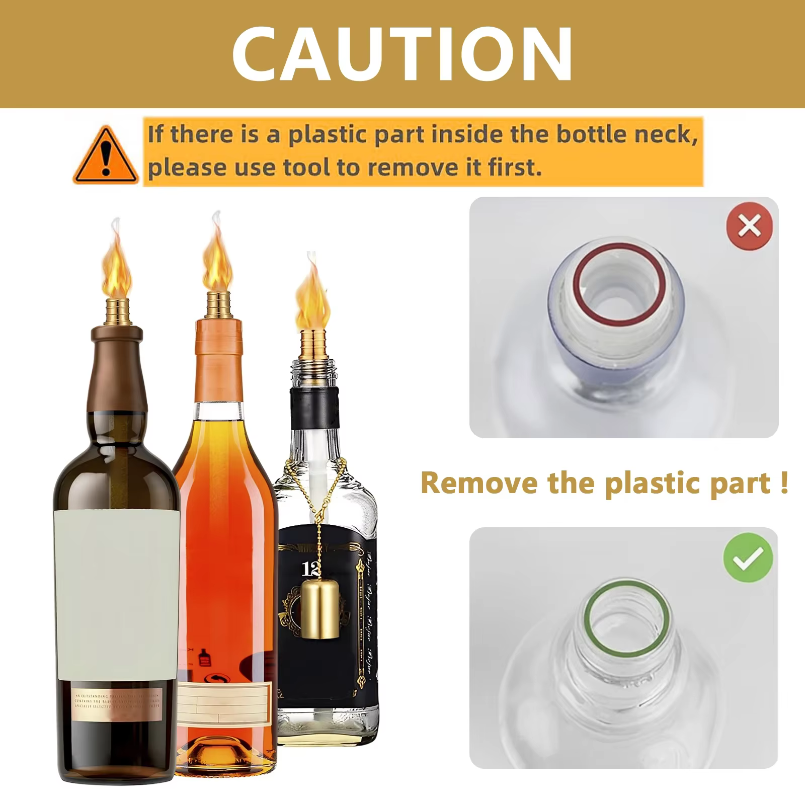 Kit de torche pour bouteille de vin