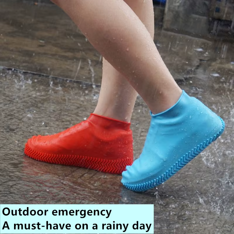 Couvre-chaussures en silicone imperméables antidérapants pour la pluie/la neige/le travail