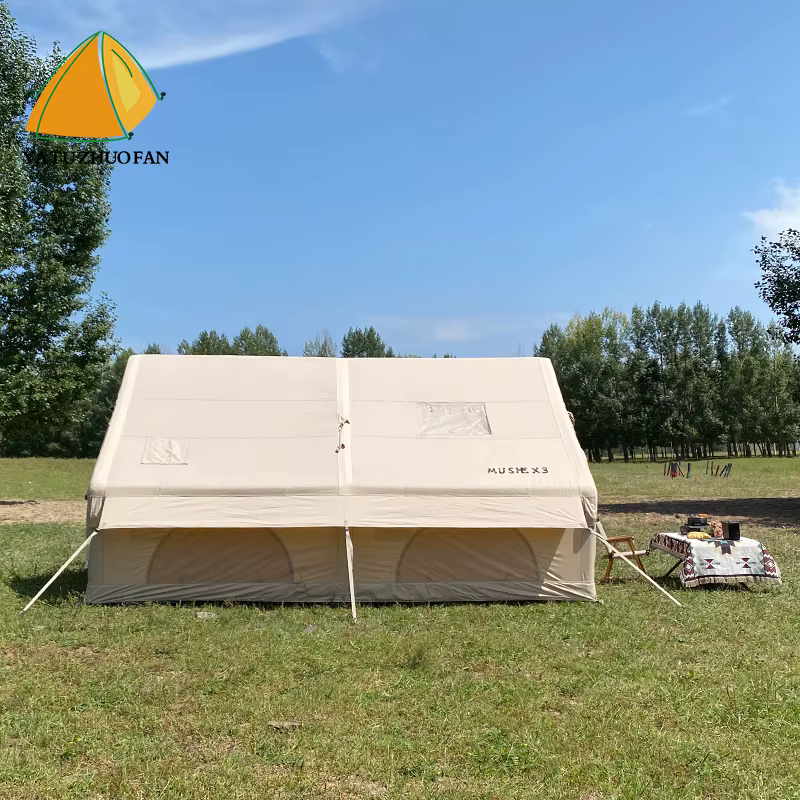 Tente de camping en toile - Tente en coton imperméable