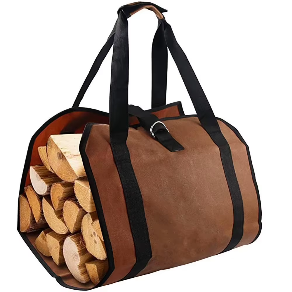 Sac fourre-tout portable pour bois de chauffage extérieur
