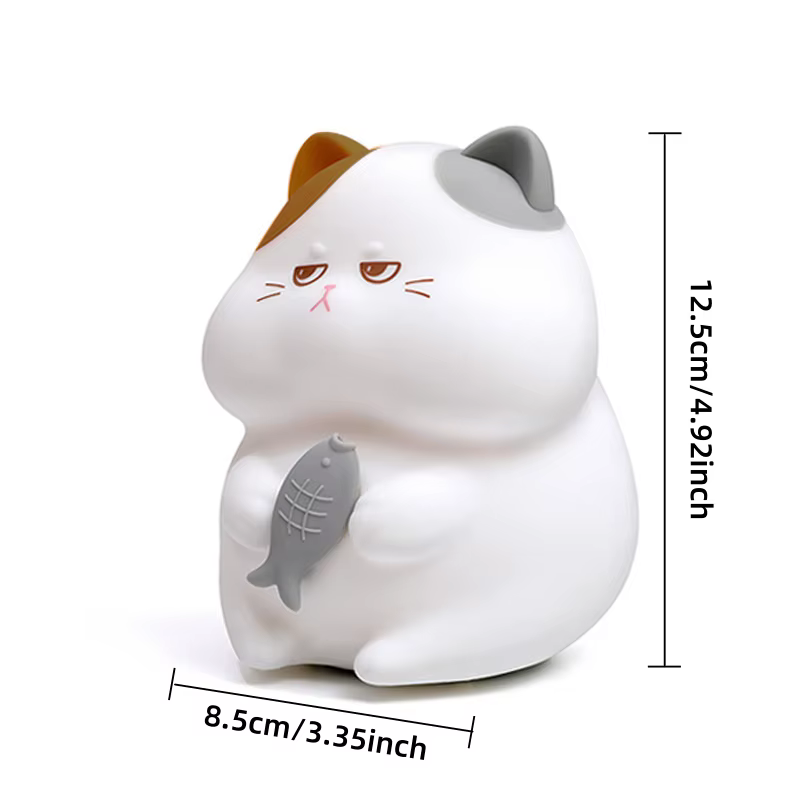 Veilleuse chat Gourmand, lampe Pat-Pat ambiante, Rechargeable, minuterie, idéale pour la décoration de la maison, choix cadeau parfait