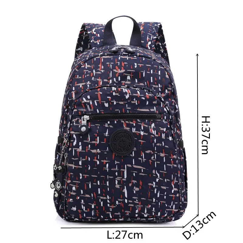 TEGAOTE noir bleu violet Nylon fleur motif mode décontracté A4 fille garçon femmes hommes école sac à dos léger sac de voyage M1318
