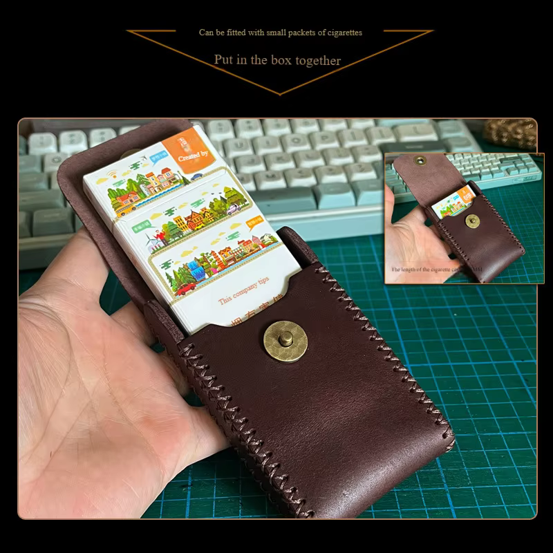 Sac de rangement vintage en cuir fait à la main pour hommes
