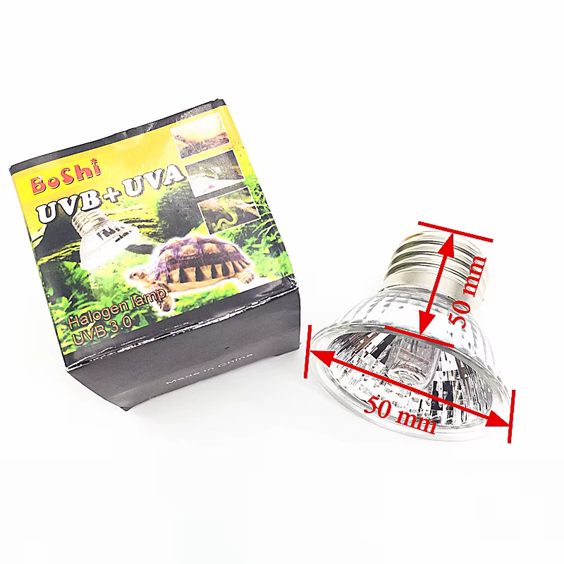 Lampe de reptile 25/50/75W UVA + Uremboursable 3.0, ampoule chauffante pour animaux de compagnie tortue se prélasser, ampoules UV amphibiens lézards, contrôle de la température