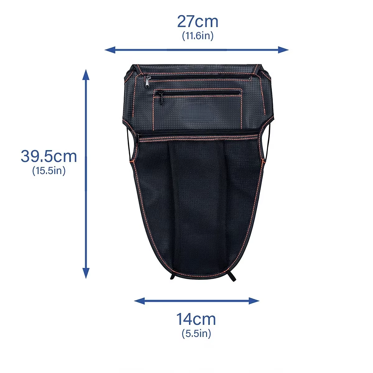 Sac de siège de moto et Scooter, rangement d'outils, seau de siège de moto, sac d'articles divers, fermeture éclair, accessoires de Modification en cuir PU