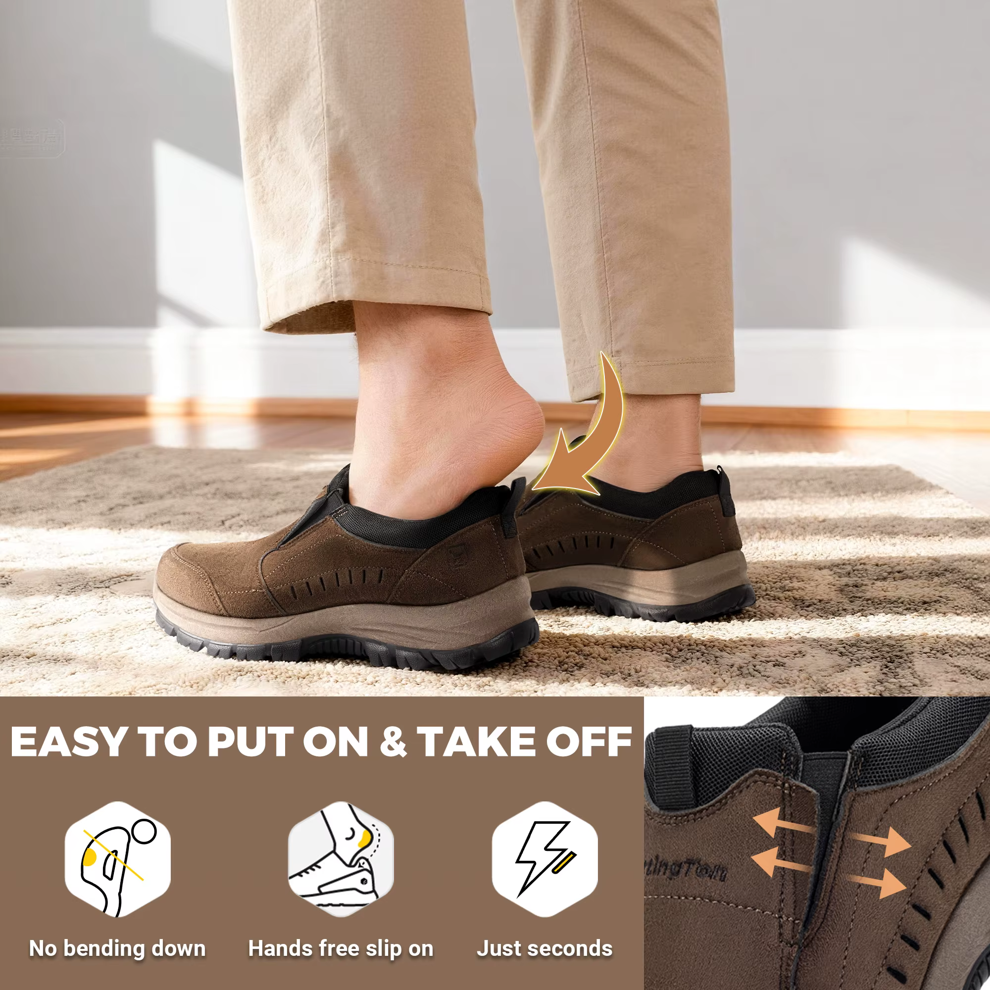Chaussures à enfiler pour hommes