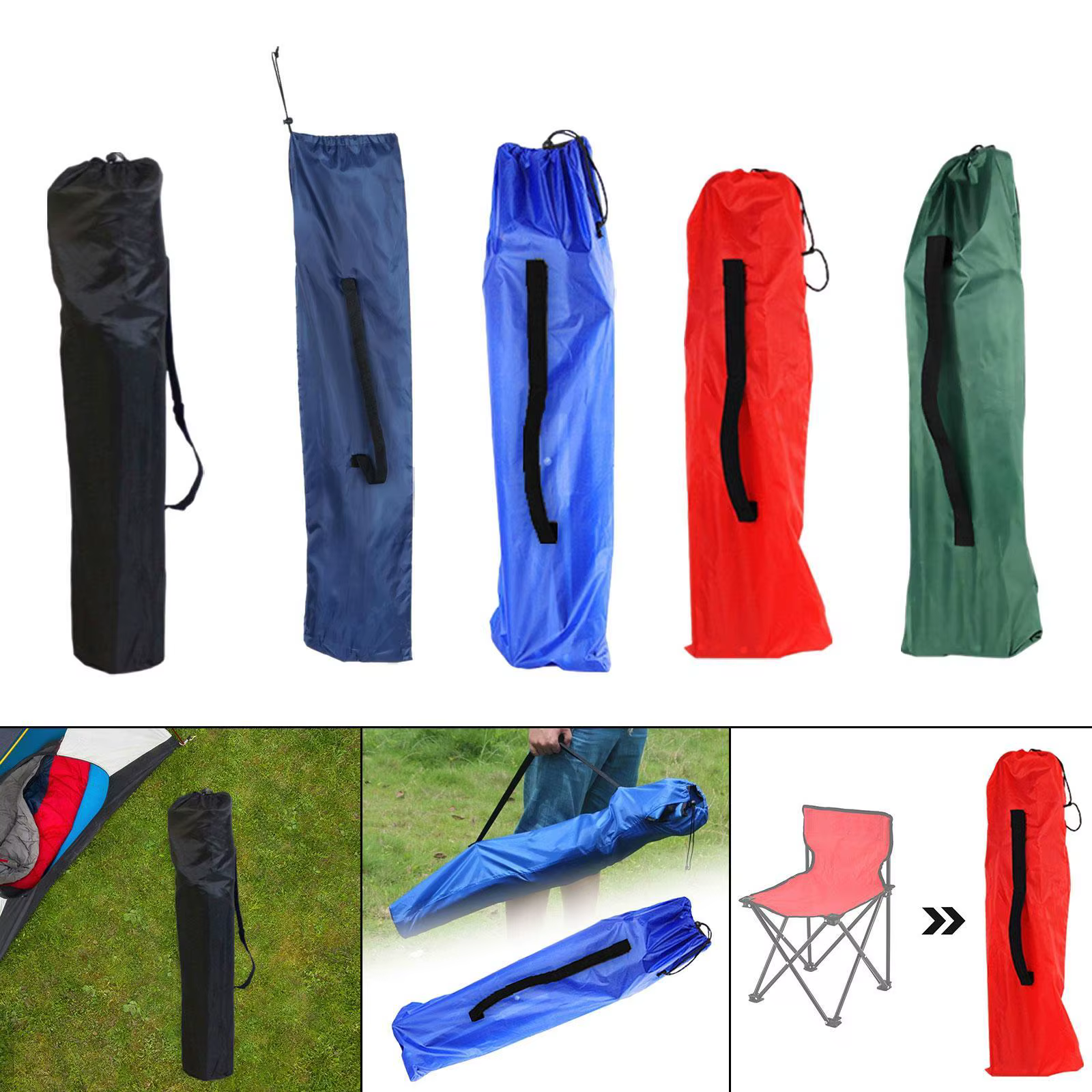 Sac de rangement pour chaise pliante, sac de transport pour chaise inclinable, organisateur pour chaise de jardin, pour jardin, barbecue, randonnée, pique-nique, randonnée pédestre