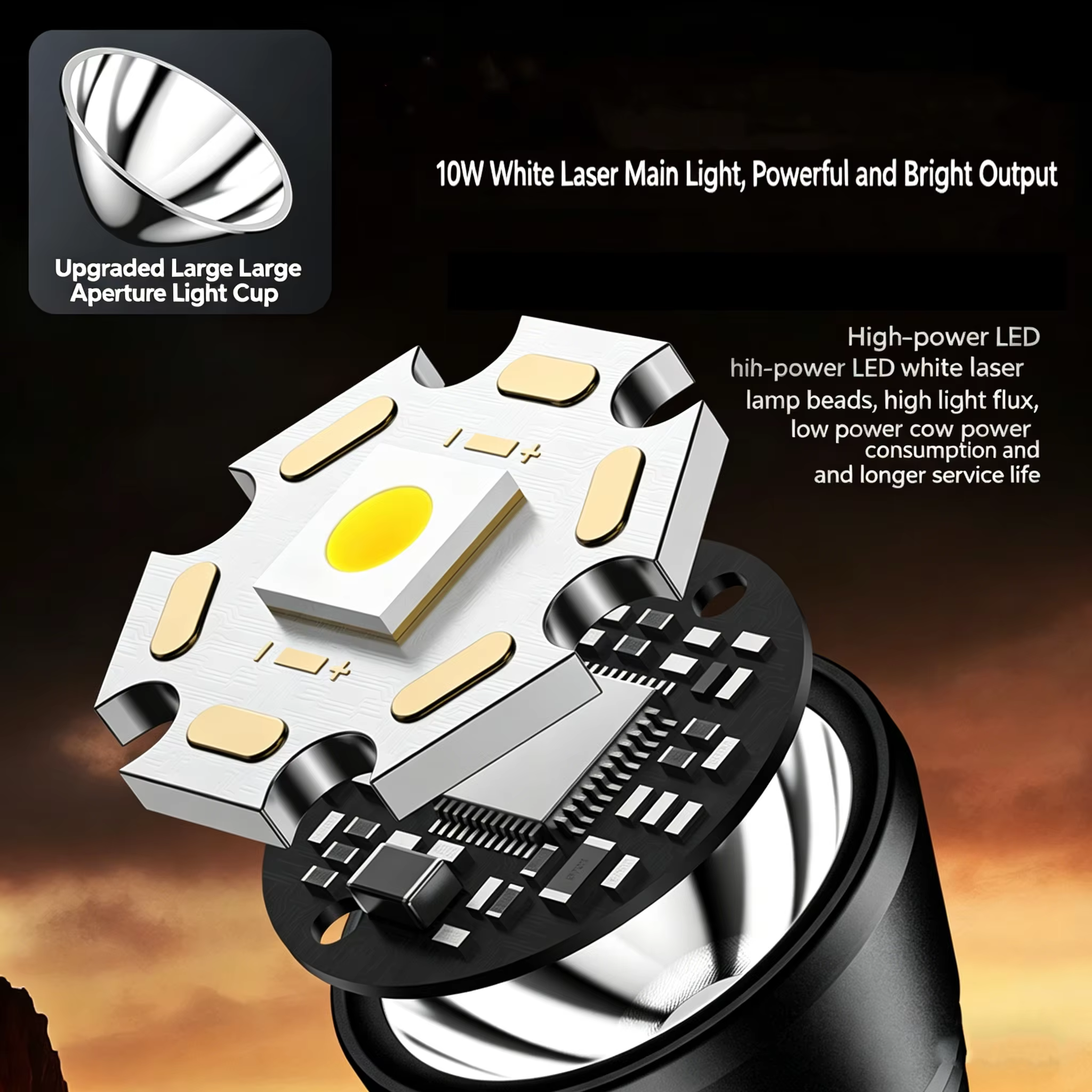Lampe de camping Philips avec deux lumières latérales principales