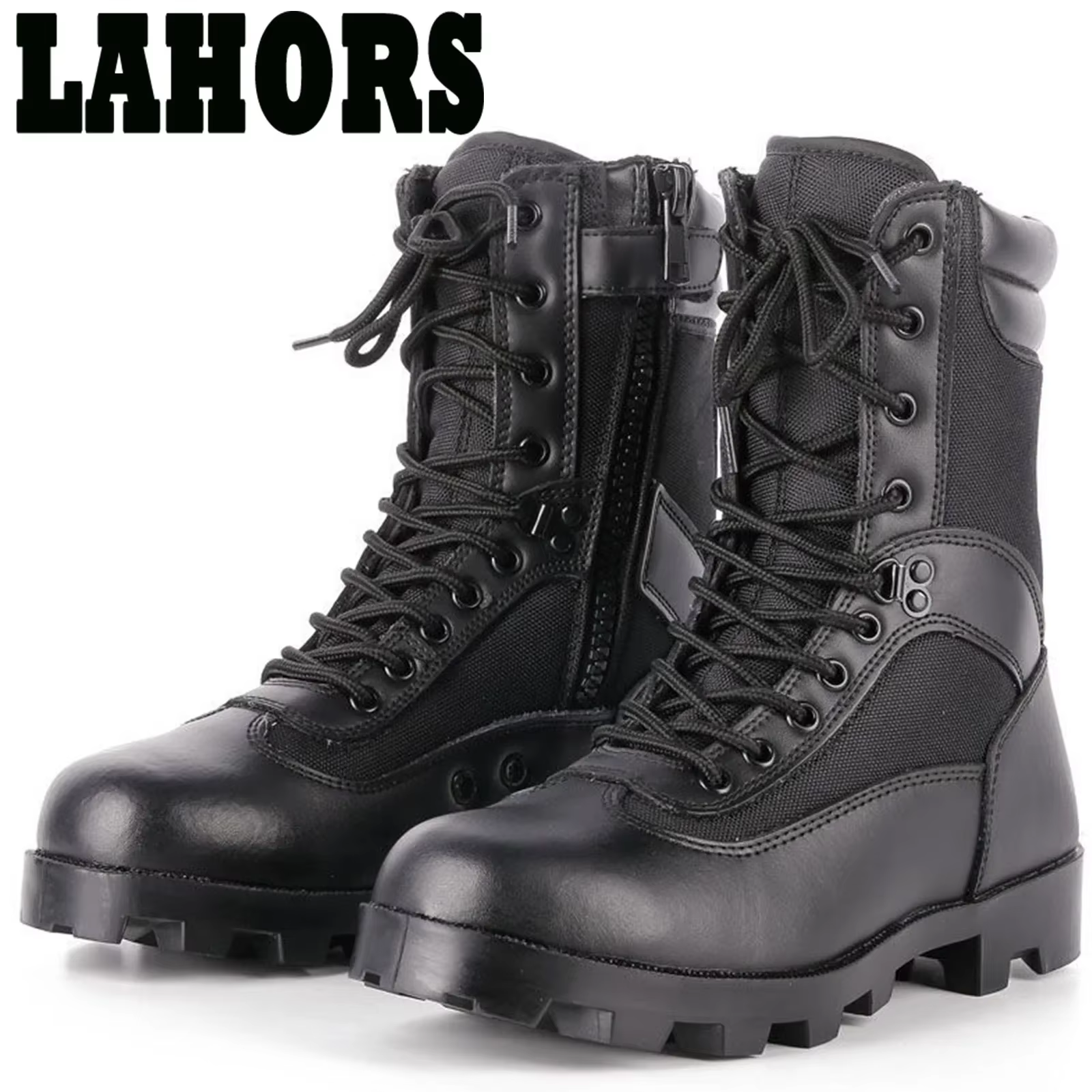 LAHORS ® Cuir homme bottes tactiques Sport chaussures de randonnée en plein air cheville désert Combat
