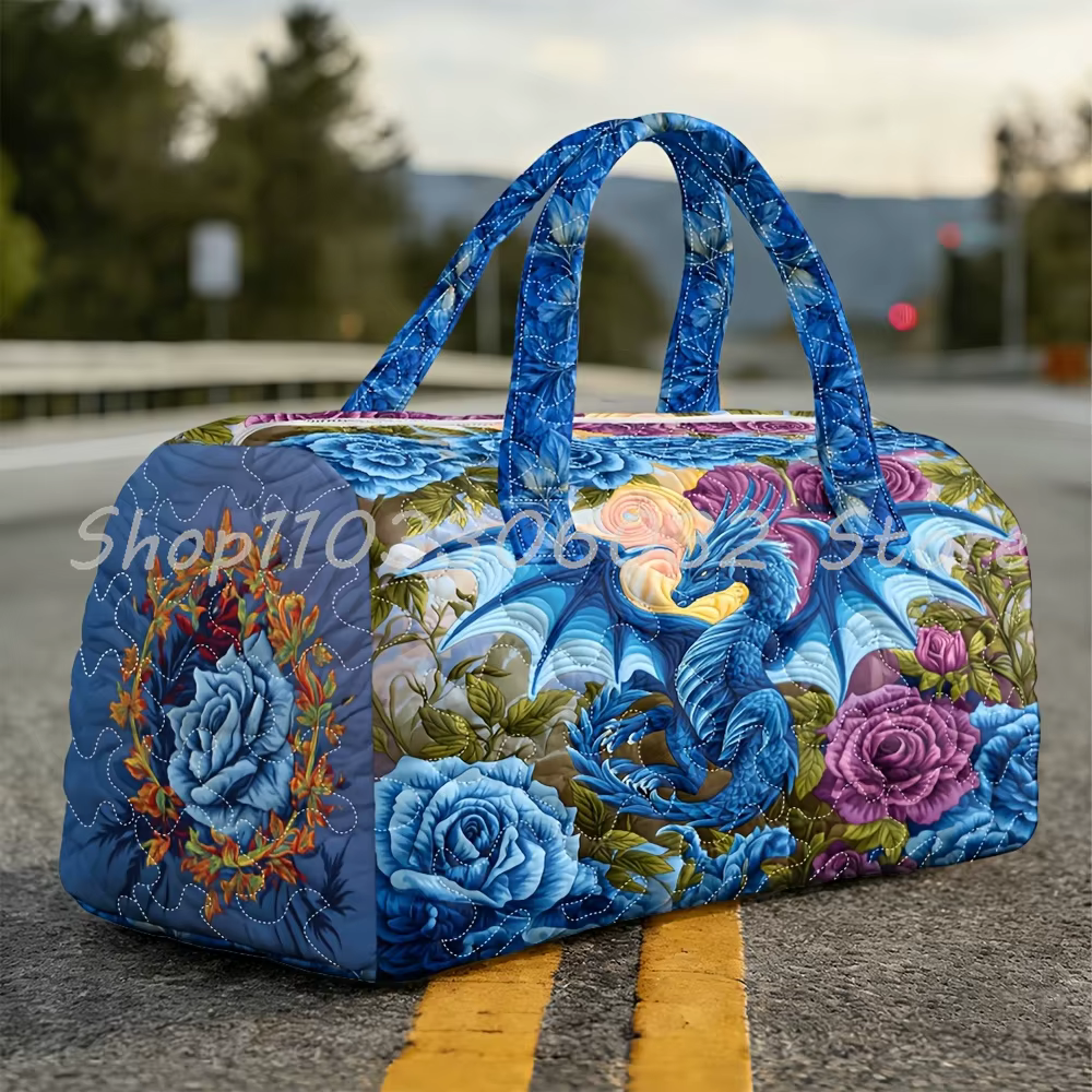 ‌ ‌ ‌ ‌ ‌ ‌ ‌ Sac de voyage matelassé imprimé 3D Dragon Bohème pour femmes et hommes, sac fourre-tout de week-end 2026 pour l'extérieur