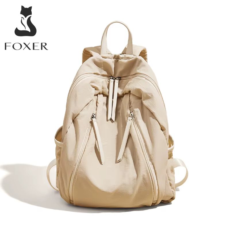 Sac à dos en tissu de coton imperméable pour femme