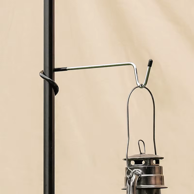 Support de lampe pour poteau de tente extérieure