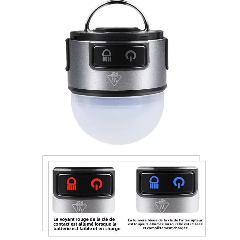 Lampe frontale multifonctionnelle XPG + COB avec crochet magnétique