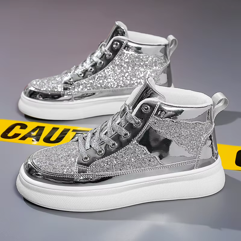 ELUVA hommes baskets hautes décontracté léger antidérapant chaussures de sport durables confortable respirant chaussures de marche mode