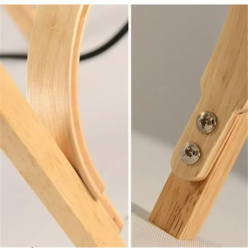Bois Art moderne lampe de Table japonais chambre chevet Simple LED lampe de bureau salle à manger salon salle d'étude lampadaire décor luminaire