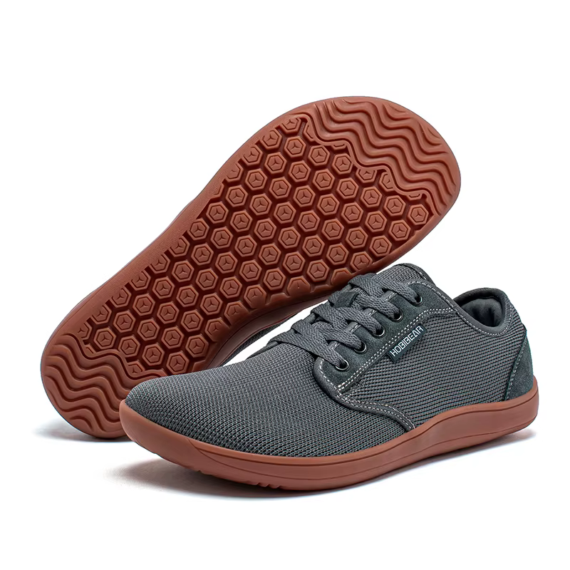 HOBIBEAR chaussures pieds nus minimalistes unisexe bout large zéro chute baskets de marche maille