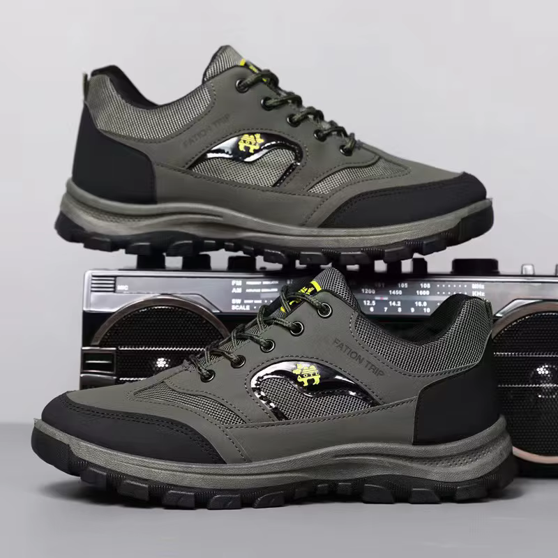 Oulylan Sports de plein air chaussures d'escalade pour hommes résistant à l'usure à lacets baskets mâle décontracté