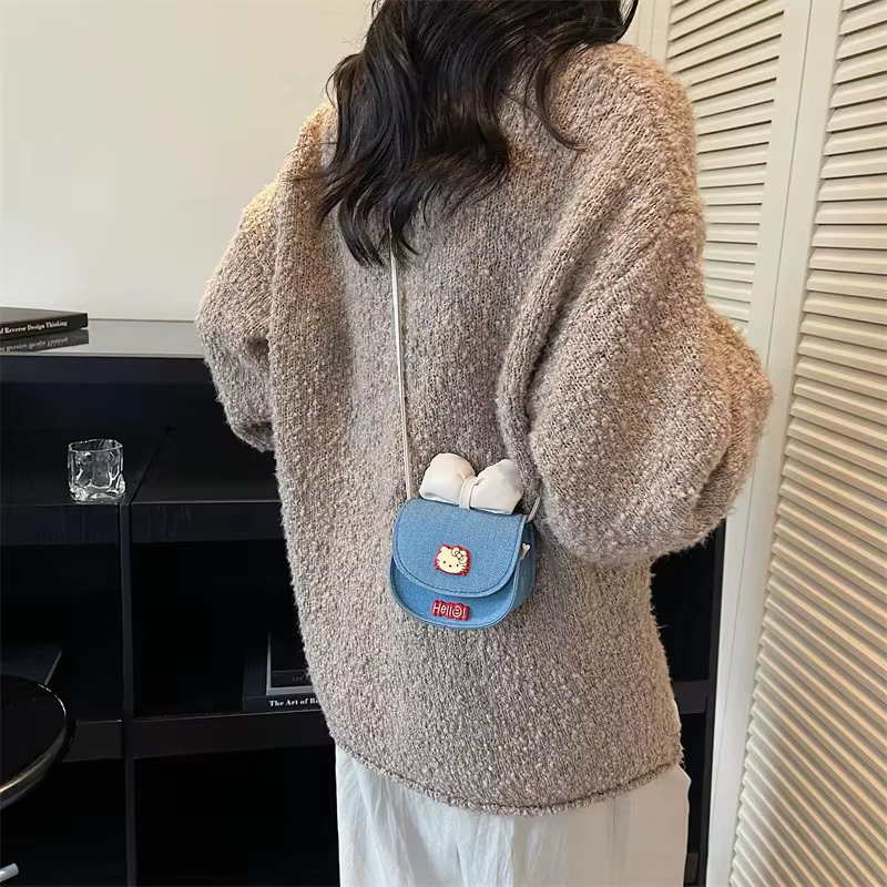 Sac bandoulière diagonale Kawaii Hello Kitty pour femme