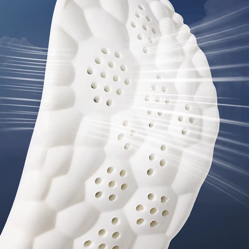 Semelles intérieures de sport en latex, élasticité 4D, amortissement, respirantes, désodorisantes, soutien de la voûte plantaire, semelles orthopédiques, pour homme et femme, semelles de course