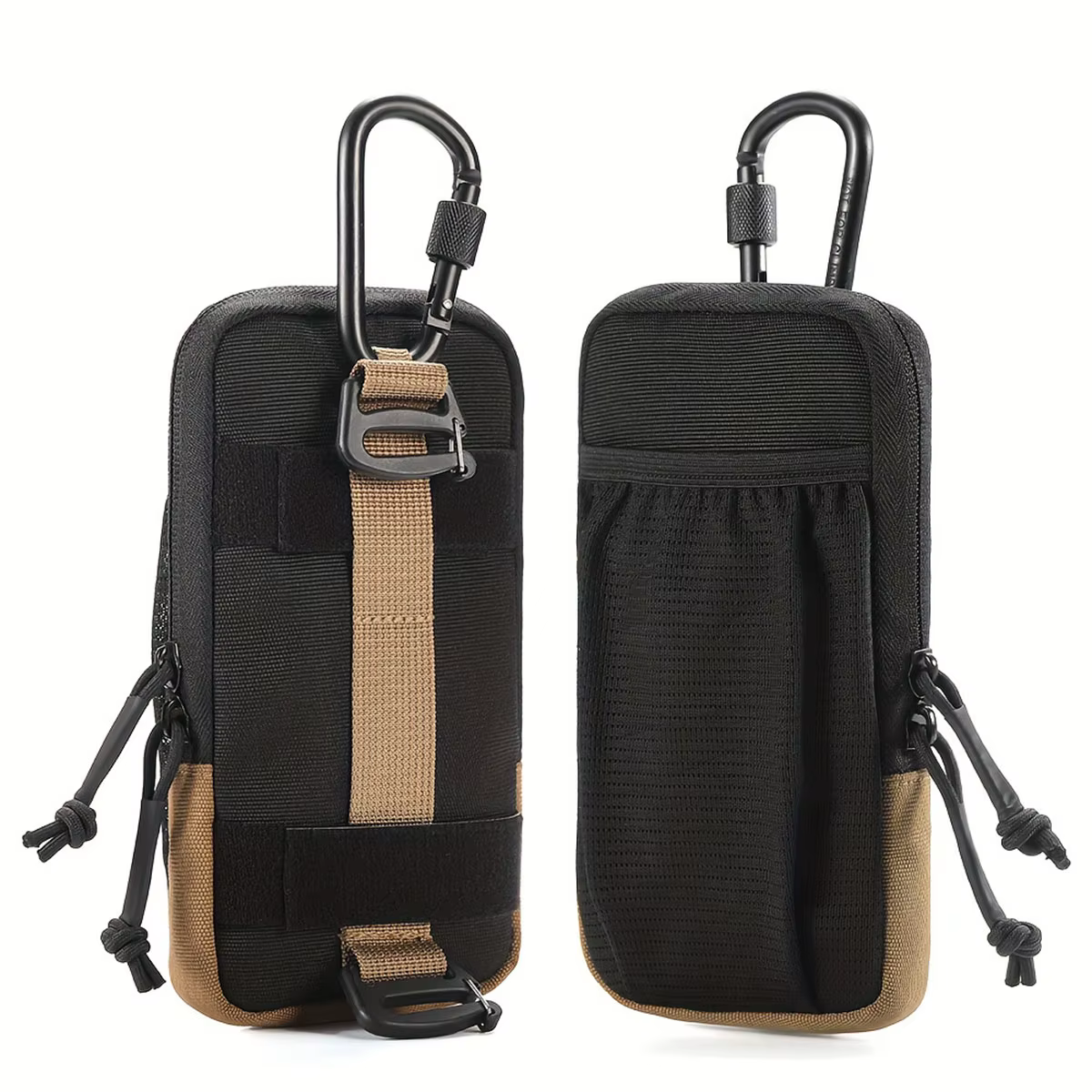 Sac de taille de sport multifonctionnel noir pour alpinisme et randonnée en plein air