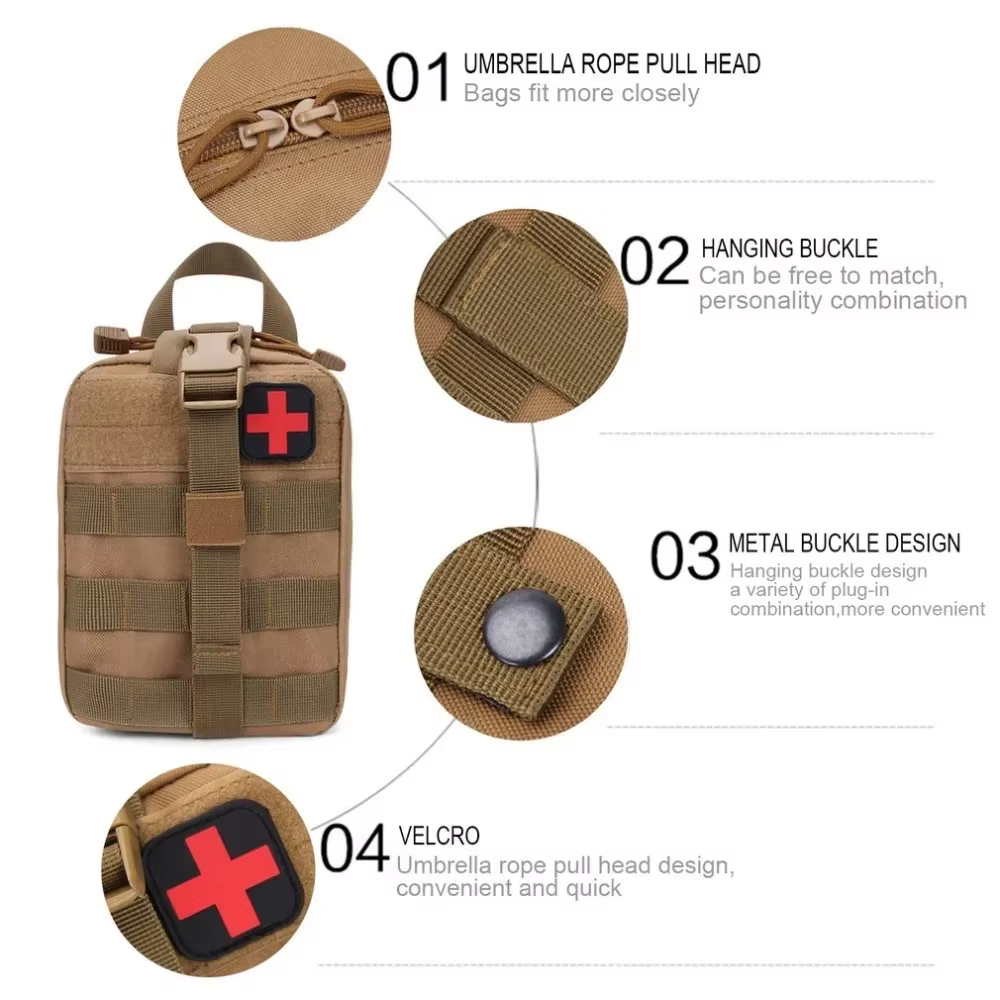 Sac d'extérieur pochette de survie boîte médicale extérieure sac SOS de grande taille sac de premiers secours en plein