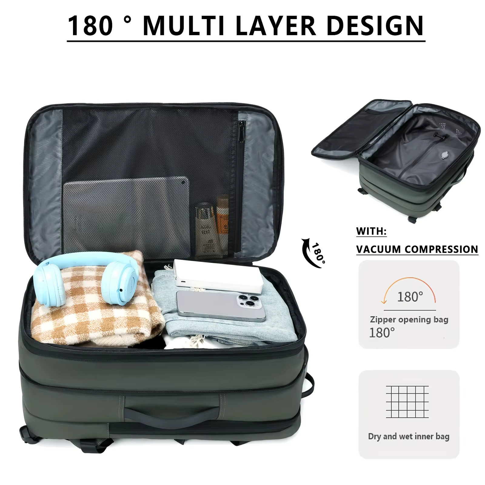 Sac à dos de compression sous vide de grande capacité