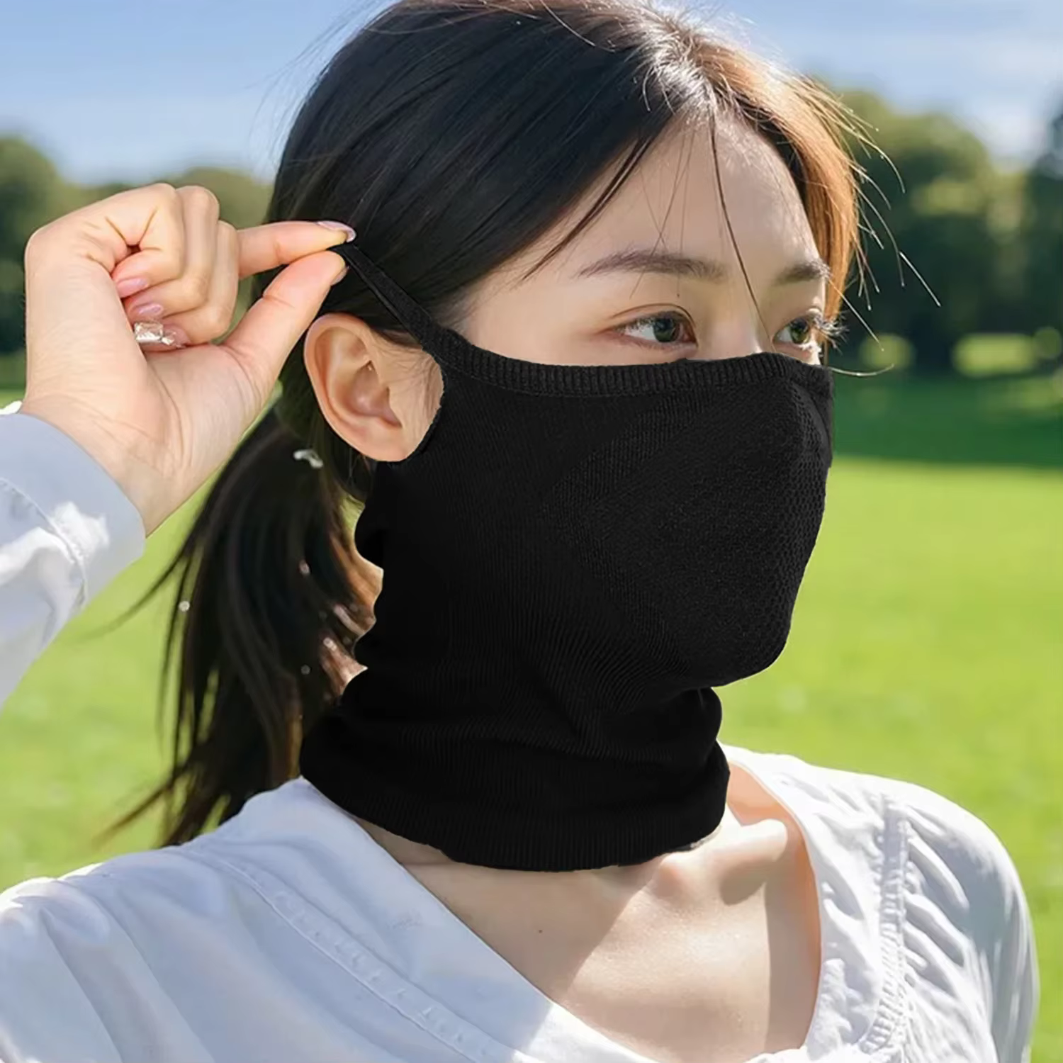 Sport plein visage respirant Protection solaire cyclisme vélo couverture faciale masques réutilisables randonnée Camping course cache-cou écharpe douce