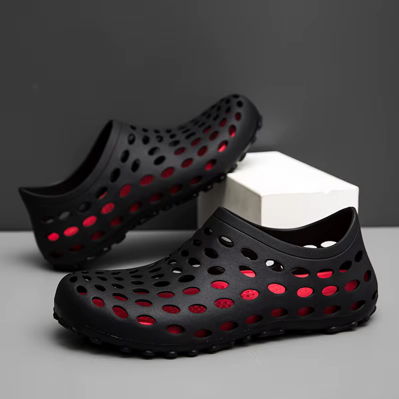 Sandales pour hommes Été 2026 Antidérapantes Résistantes à l'usure Chaussures ajourées à couvrance totale Chaussures de pêche et de wading pour hommes en extérieur
