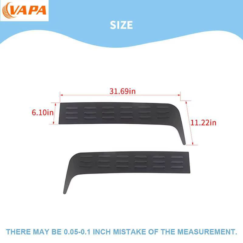 Grille de ventilation arrière pour voiture, panneau de camping, garniture décorative en métal, compatible avec Dodge RAM 4 portes 2018 et plus, accessoires extérieurs