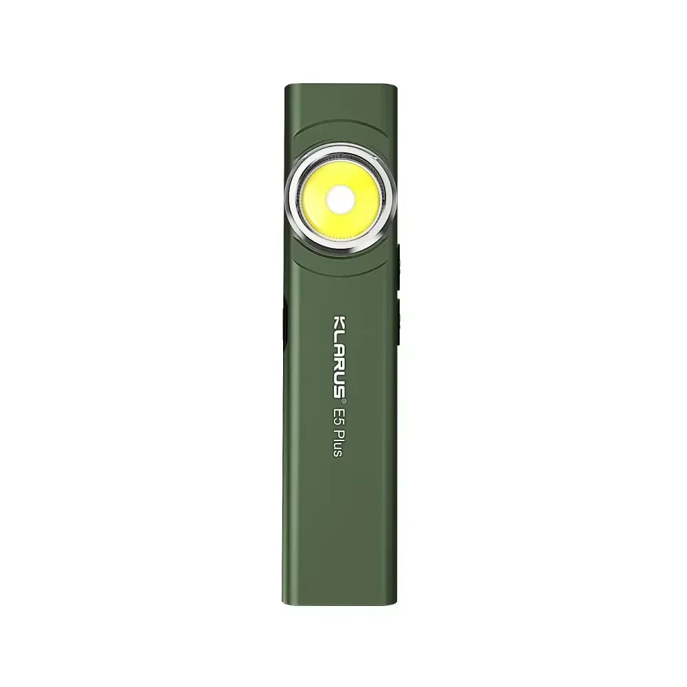 Lampe torche EDC magnétique ultra-mince à triple lumière rechargeable TYPE-C E5-PLUS Klarus avec batterie intégrée de 500 mAh