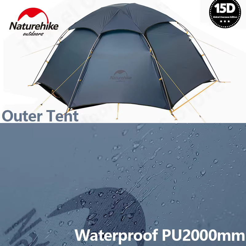 Natureifa-Tente de camping Cloud Patricia 2 personnes, ultralégère, portable, 4 saisons, étanche, fermeture éclair en T, double couche, trekking, randonnée