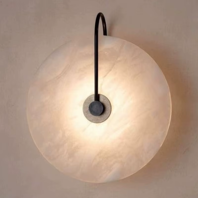 Applique murale LED en pierre de marbre naturel espagnol, pour salon, couloir et décoration intérieure de la pièce