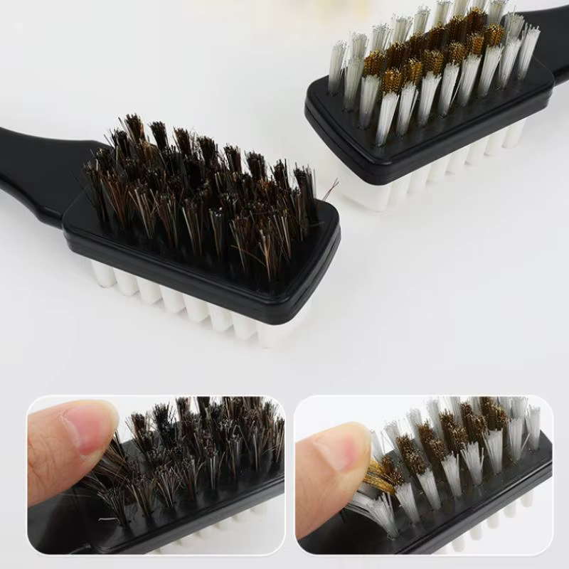 Kit de brosse de nettoyage pour chaussures 2 en 1 à double extrémité avec gomme - Plastique durable pour bottes en daim