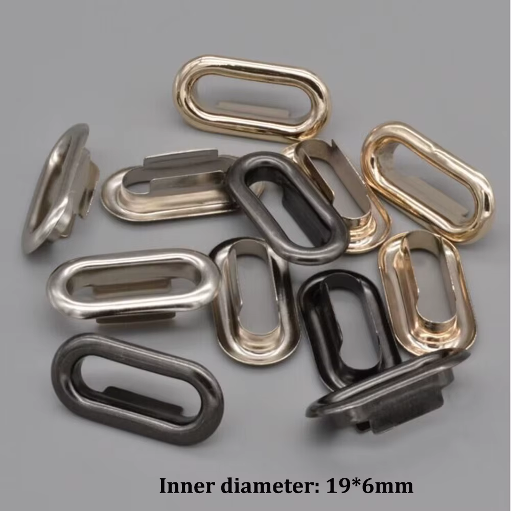 200 œillets ovales en métal de 19mm pour artisanat du cuir, bricolage, scrapbooking, ceinture, sac, étiquette, accessoires pour vêtements + outils