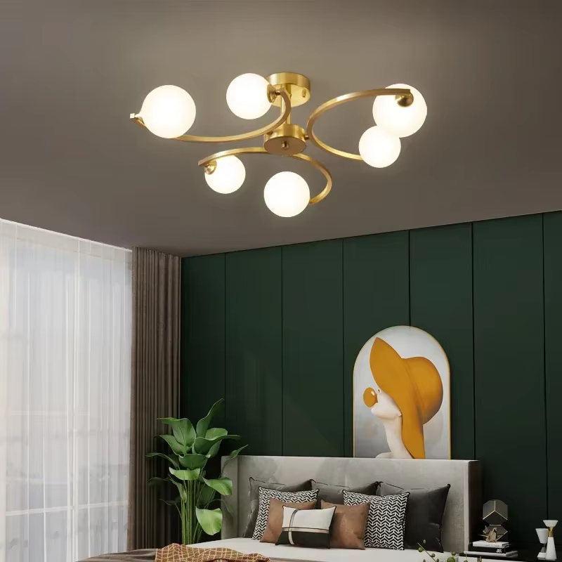 Plafonnier en verre design, suspension pour salon, salle à manger et chambre à coucher
