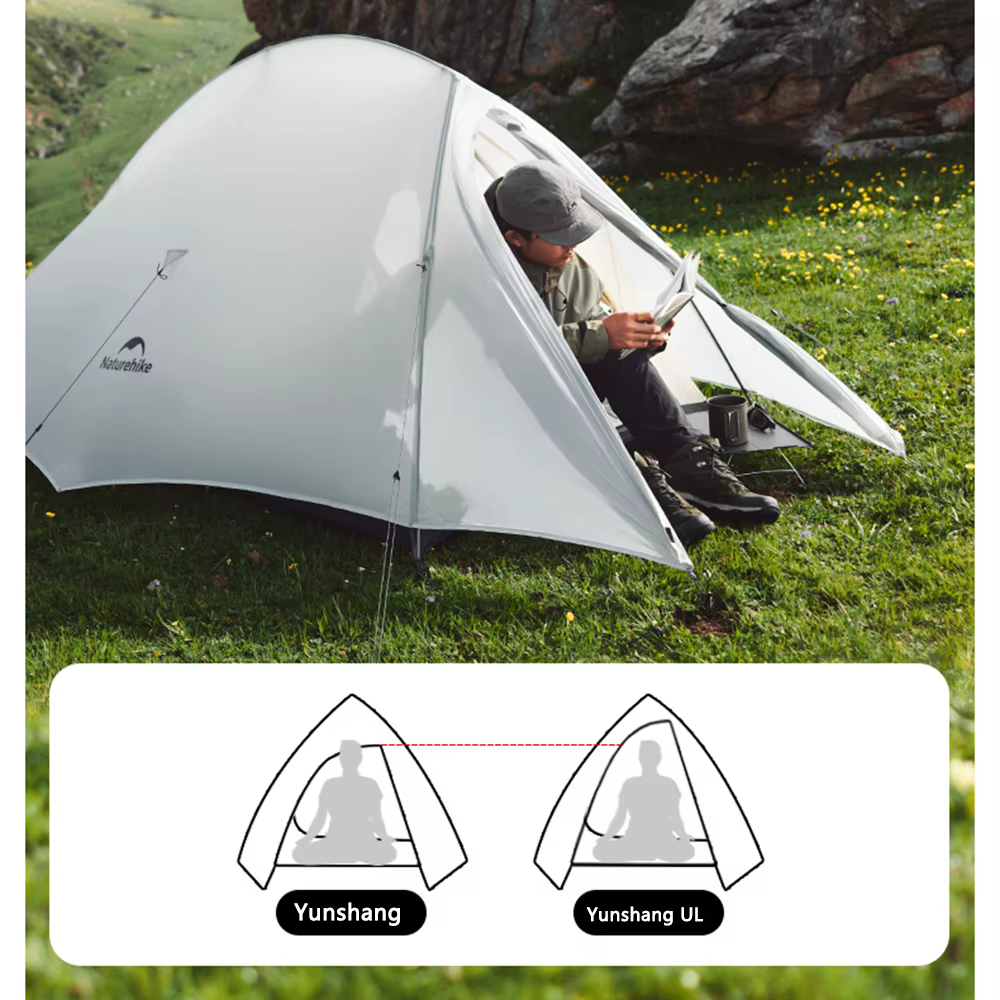 Tente de camping Naturehike Cloud Up UL ultralégère 15D