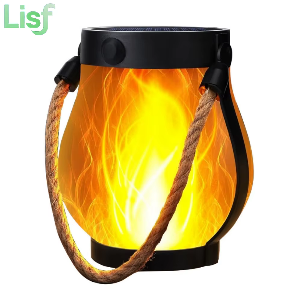 Lampe solaire à flamme vacillante