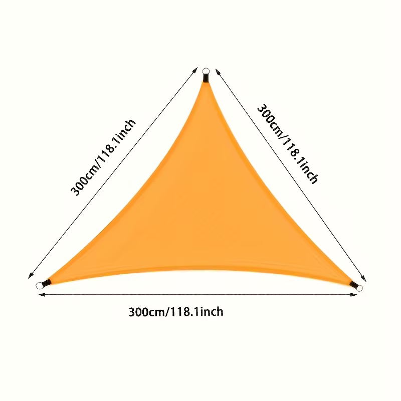 3x3x3M pliant imperméable Triangle pare-soleil voile auvent pour activités de plein air arrière-cour