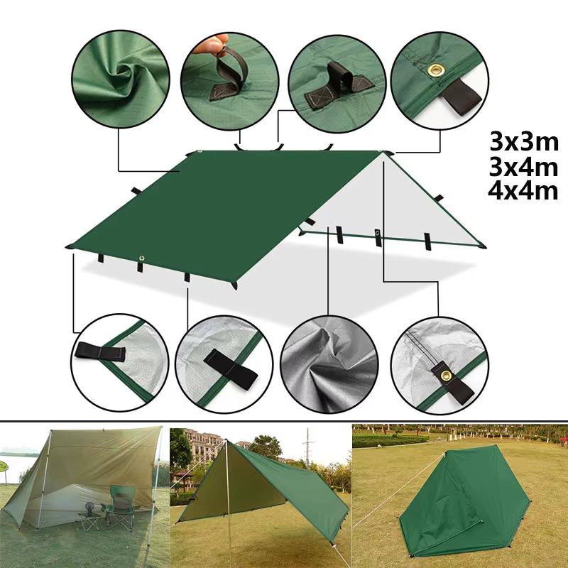 Tente de survie imperméable à 19 points de suspension