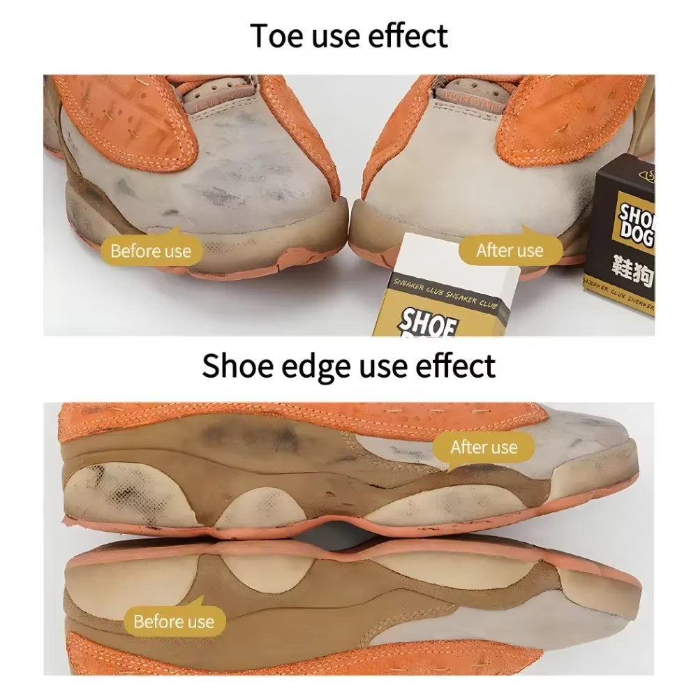 Gomme Nettoyante Portable pour Chaussures en Cuir et Daim – Éliminateur de Taches et Redonneur de Brillance pour Baskets Blanches