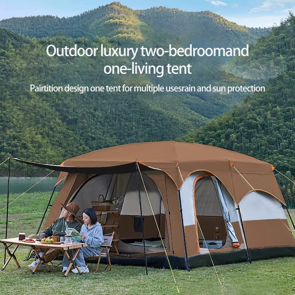 Tente familiale pour personne et 2 chambres